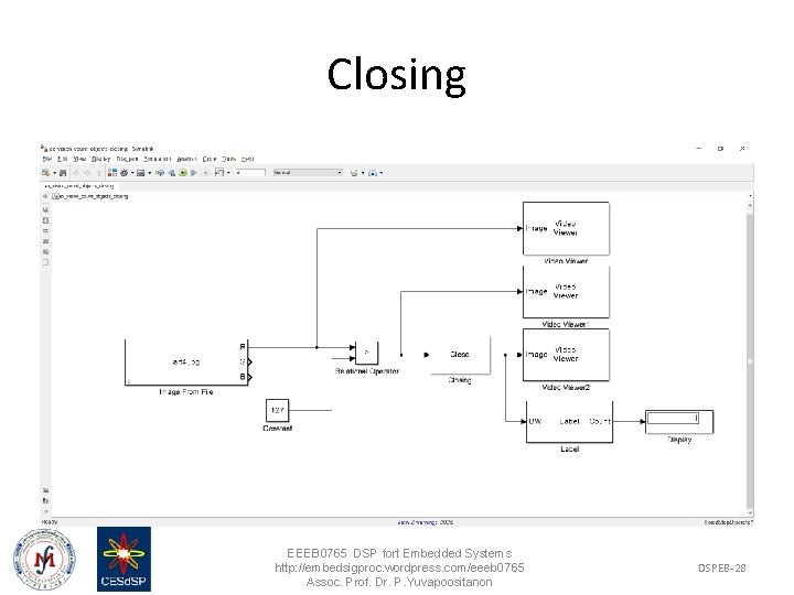 Closing EEEB 0765 DSP fort Embedded Systems http: //embedsigproc. wordpress. com/eeeb 0765 Assoc. Prof.