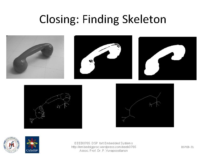 Closing: Finding Skeleton EEEB 0765 DSP fort Embedded Systems http: //embedsigproc. wordpress. com/eeeb 0765