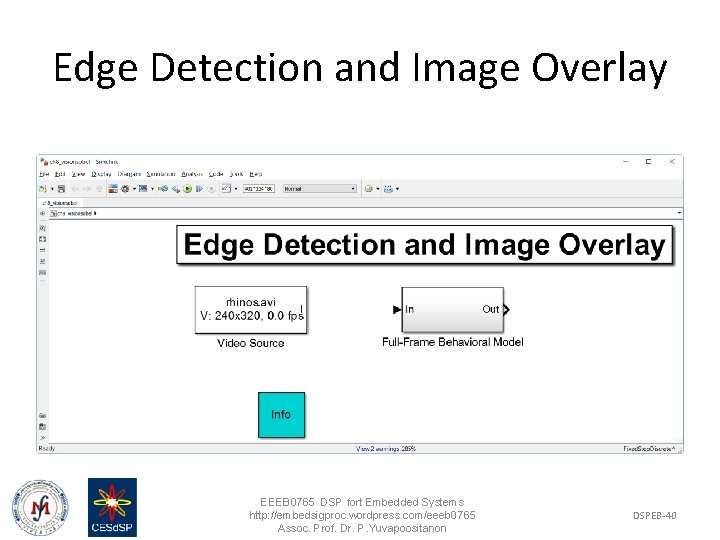 Edge Detection and Image Overlay EEEB 0765 DSP fort Embedded Systems http: //embedsigproc. wordpress.