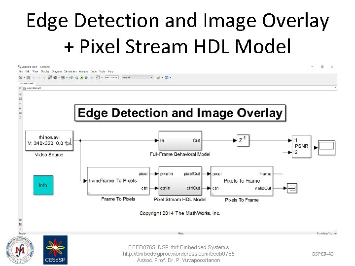 Edge Detection and Image Overlay + Pixel Stream HDL Model EEEB 0765 DSP fort