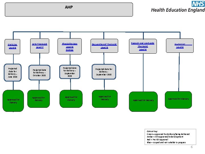 AHP Dietician Level 6 Arts Therapist Level 7 Physiotherapy Level 6 Degree Occupational Therapist