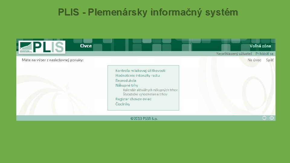 PLIS - Plemenársky informačný systém 