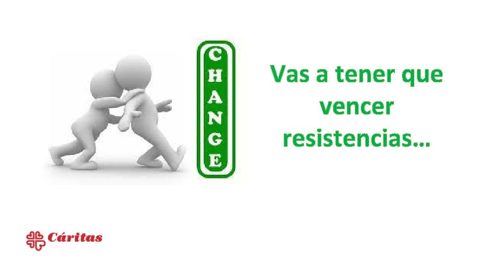 Vas a tener que vencer resistencias… 