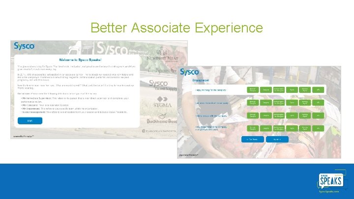 Better Associate Experience 