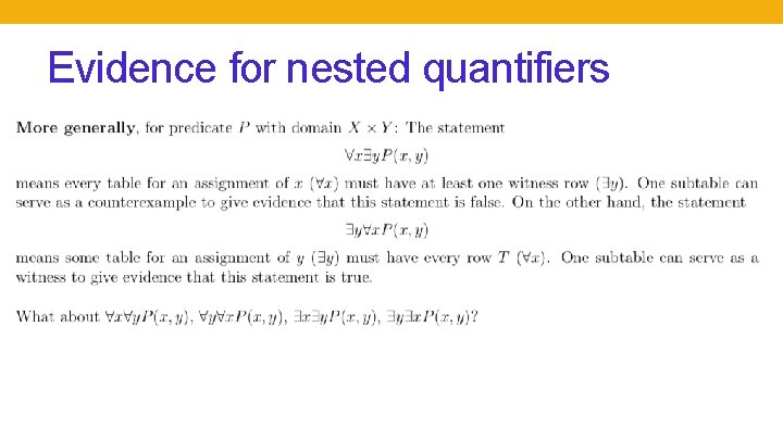 Evidence for nested quantifiers 