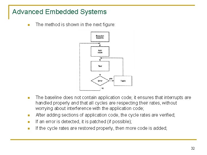 Advanced Embedded Systems n The method is shown in the next figure: n The