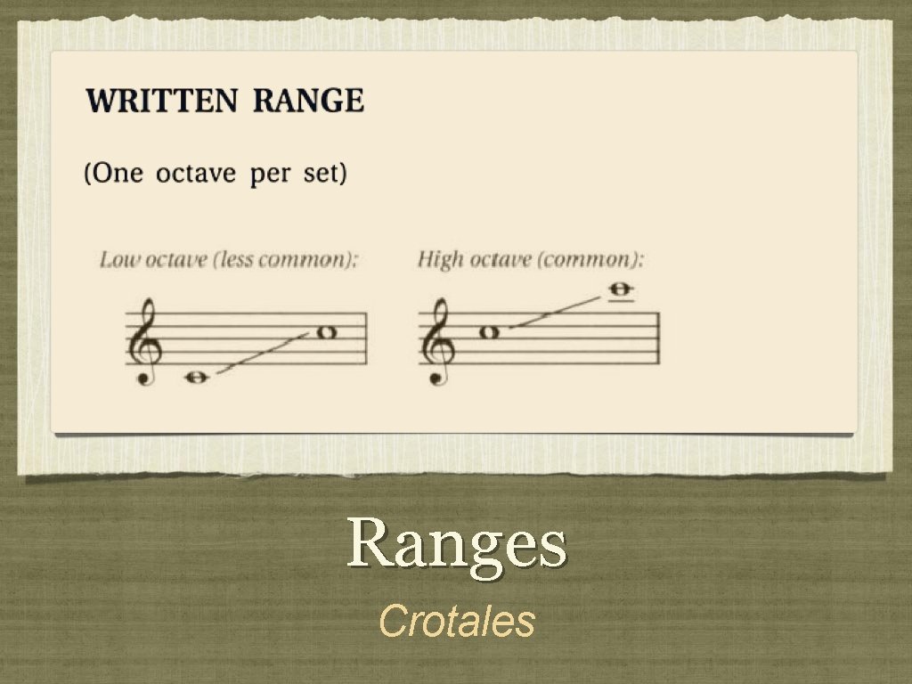 Ranges Crotales 