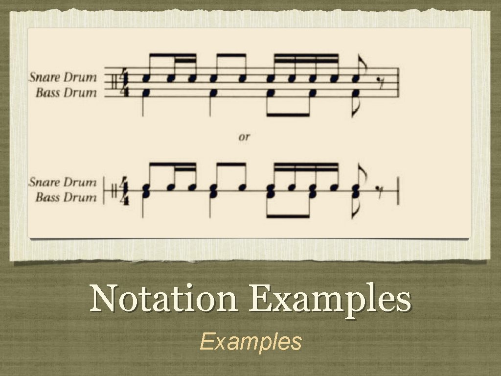 Notation Examples 