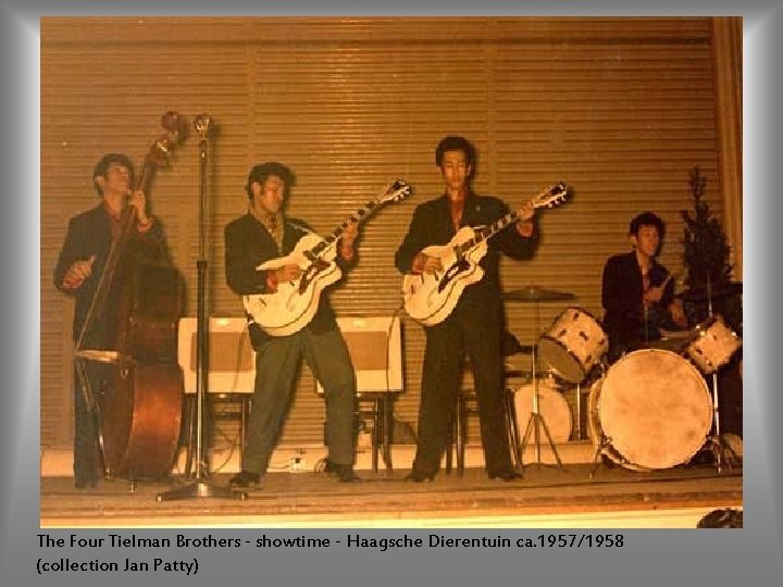 The Four Tielman Brothers - showtime - Haagsche Dierentuin ca. 1957/1958 (collection Jan Patty)