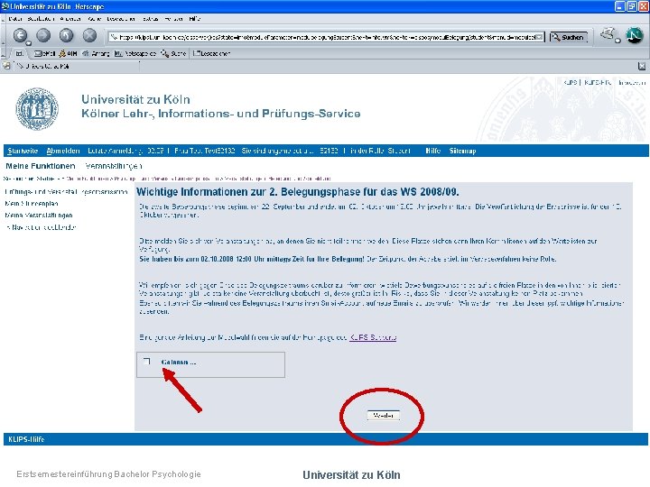 Erstsemestereinführung Bachelor Psychologie Universität zu Köln 