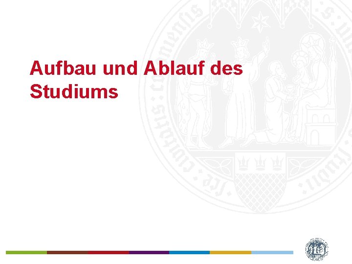 Aufbau und Ablauf des Studiums 