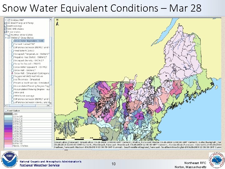 Snow Water Equivalent Conditions – Mar 28 National Oceanic and Atmospheric Administration’s National Weather