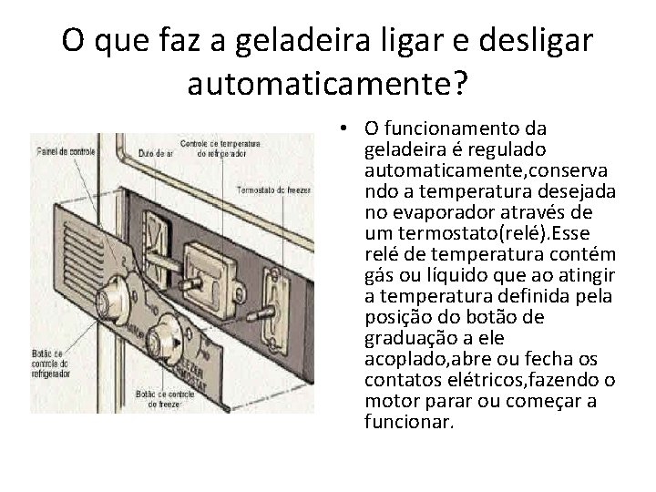 O que faz a geladeira ligar e desligar automaticamente? • O funcionamento da geladeira