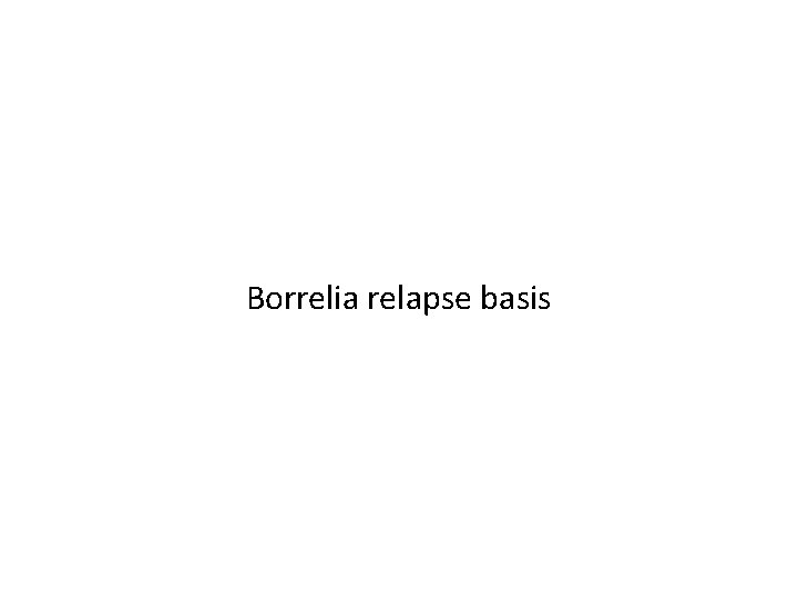 Borrelia relapse basis 