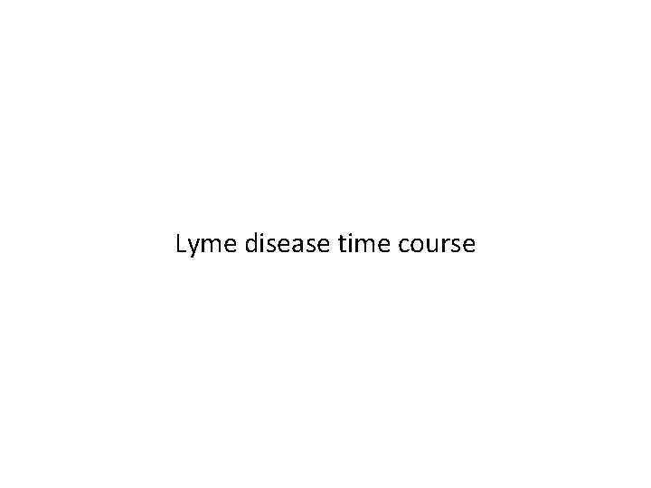 Lyme disease time course 