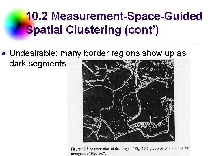 10. 2 Measurement-Space-Guided Spatial Clustering (cont’) l Undesirable: many border regions show up as
