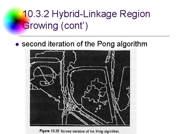 10. 3. 2 Hybrid-Linkage Region Growing (cont’) l second iteration of the Pong algorithm