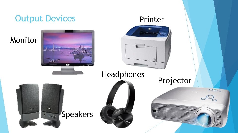 Output Devices Printer Monitor Headphones Speakers Projector 