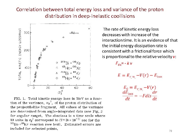 Correlation between total energy loss and variance of the proton distribution in deep-inelastic coollisions