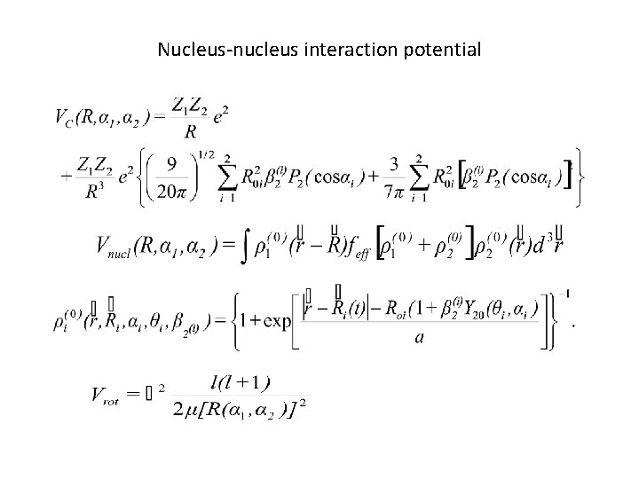 Nucleus-nucleus interaction potential 