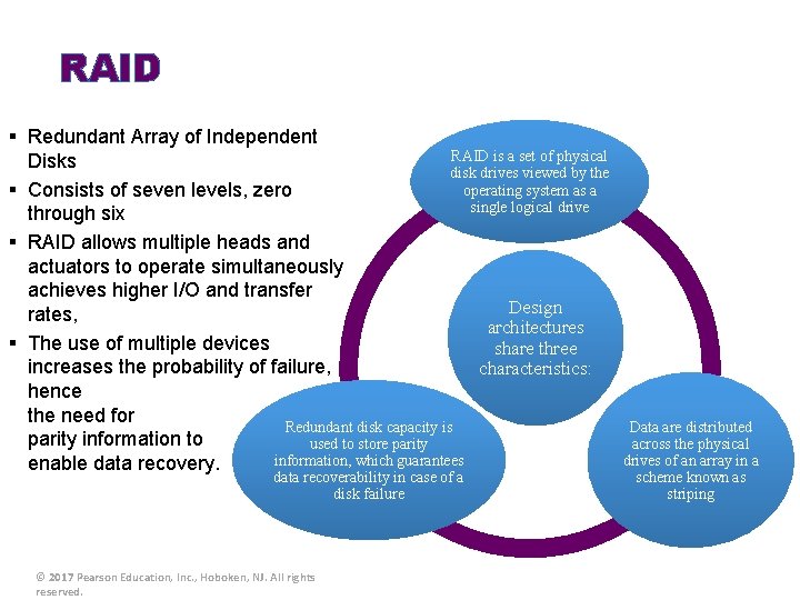 RAID § Redundant Array of Independent RAID is a set of physical Disks disk