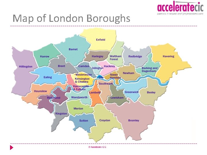Map of London Boroughs 