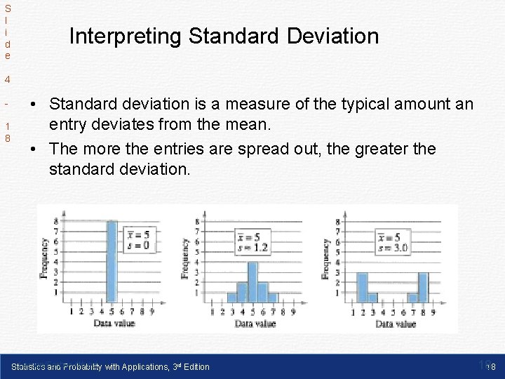 S l i d e Interpreting Standard Deviation 4 1 8 • Standard deviation S l i d e Interpreting Standard Deviation 4 1 8 • Standard deviation