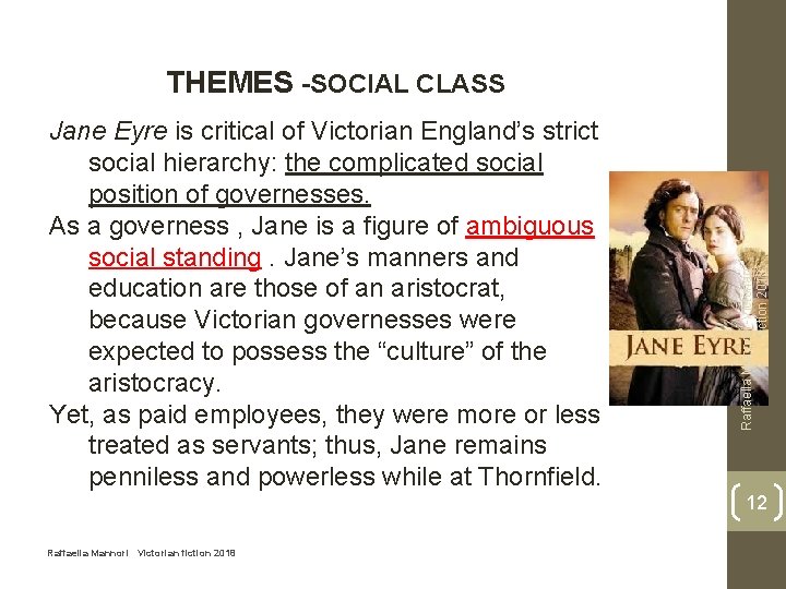 Jane Eyre is critical of Victorian England’s strict social hierarchy: the complicated social position