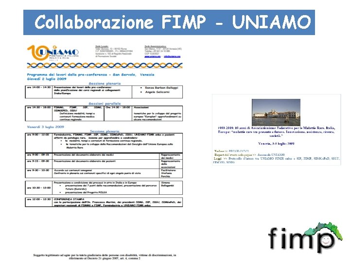 Collaborazione FIMP - UNIAMO 