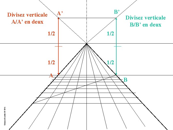 A’ Divisez verticale A/A’ en deux 1/2 1/2 A Création Drouillot B / 2011