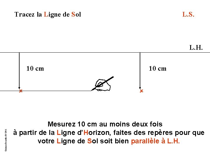 Tracez la Ligne de Sol L. S. L. H. 10 cm Création Drouillot B