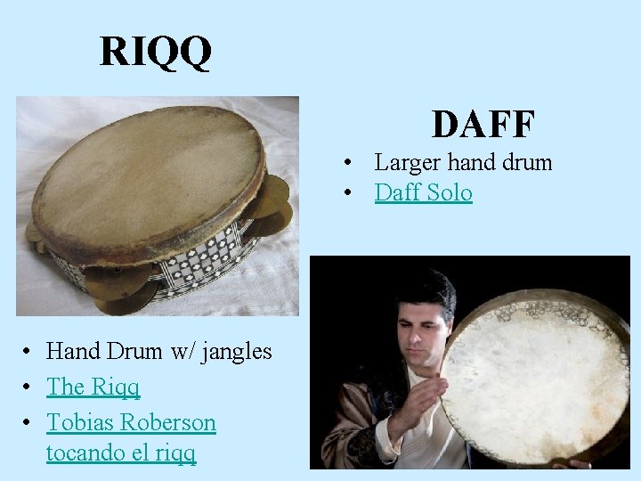 RIQQ DAFF • Larger hand drum • Daff Solo • Hand Drum w/ jangles