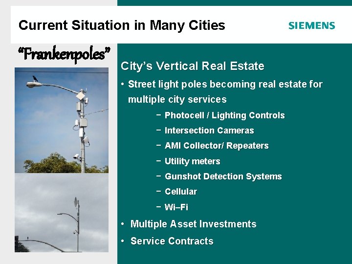 Current Situation in Many Cities “Frankenpoles” Agenda City’s Vertical Real Estate • Street light Current Situation in Many Cities “Frankenpoles” Agenda City’s Vertical Real Estate • Street light