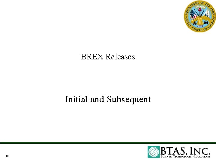 BREX Releases Initial and Subsequent 18 BREX Releases Initial and Subsequent 18