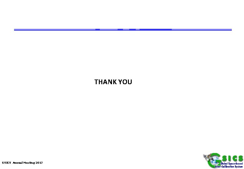 THANK YOU GSICS Annual Meeting 2017 