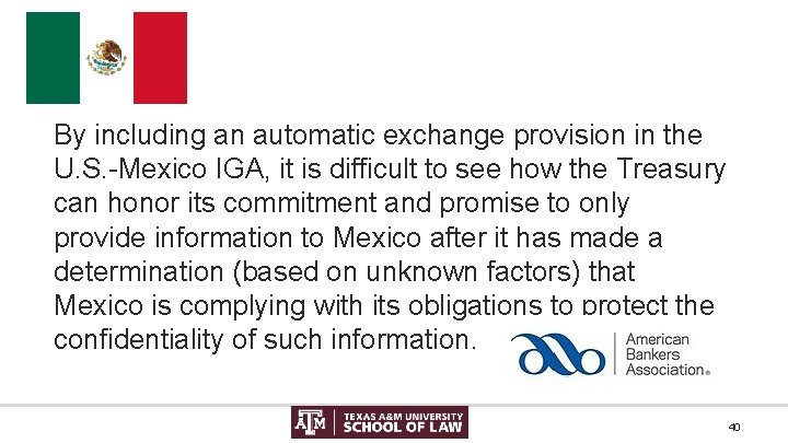 By including an automatic exchange provision in the U. S. -Mexico IGA, it is