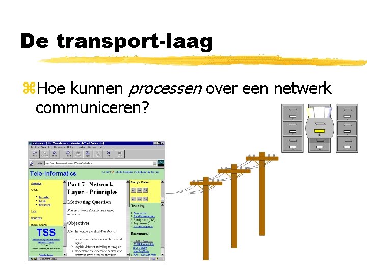 De transport-laag z. Hoe kunnen processen over een netwerk communiceren? 