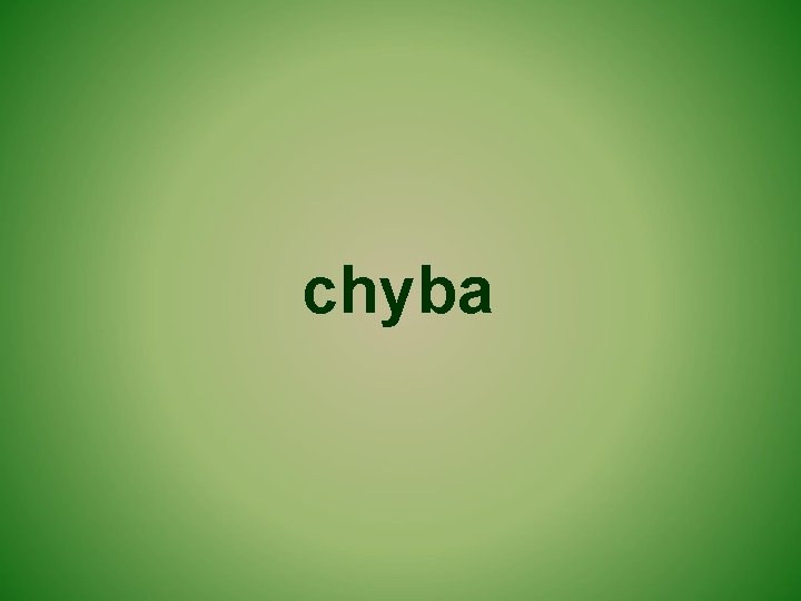 chyba 