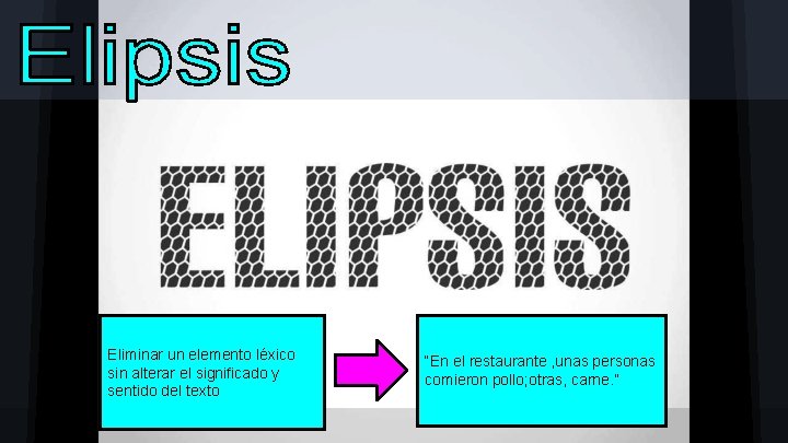 Eliminar un elemento léxico sin alterar el significado y sentido del texto “En el