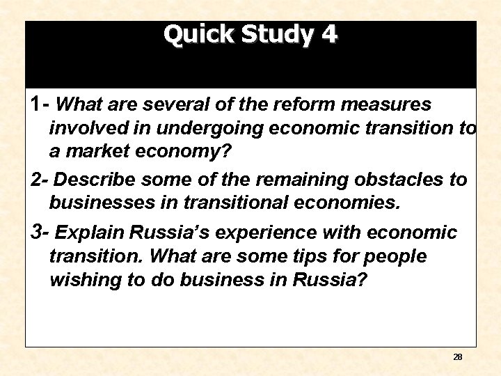 Quick Study 4 1 - What are several of the reform measures involved in