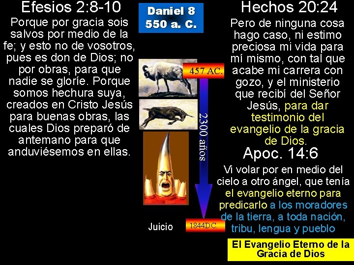 Efesios 2: 8 -10 Hechos 20: 24 Pero de ninguna cosa hago caso, ni