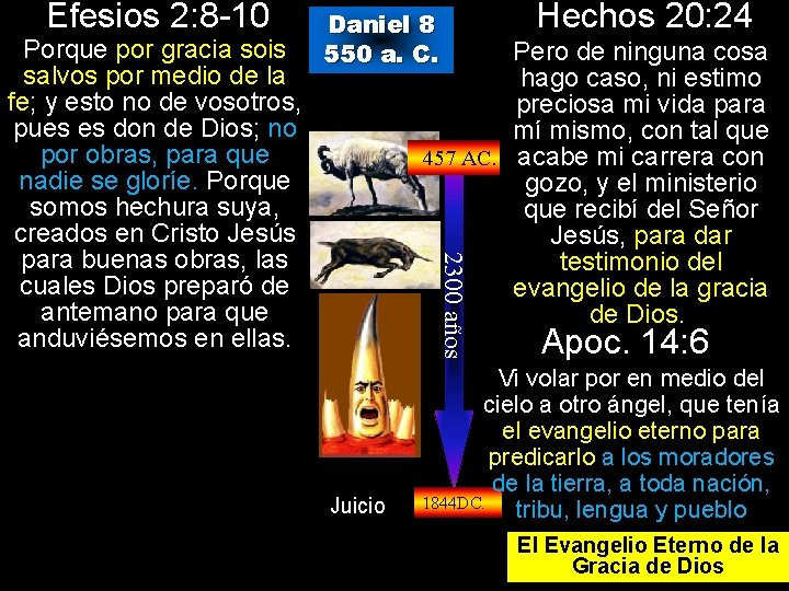 Efesios 2: 8 -10 Hechos 20: 24 Pero de ninguna cosa hago caso, ni