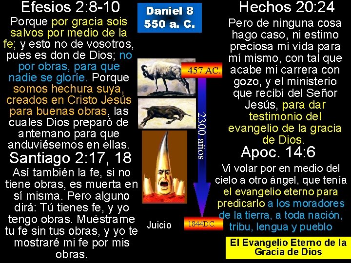 Efesios 2: 8 -10 Santiago 2: 17, 18 Así también la fe, si no