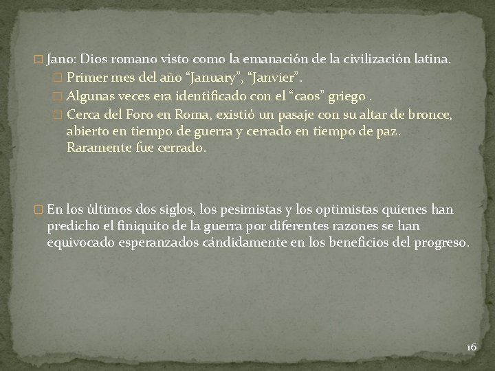 � Jano: Dios romano visto como la emanación de la civilización latina. � Primer � Jano: Dios romano visto como la emanación de la civilización latina. � Primer