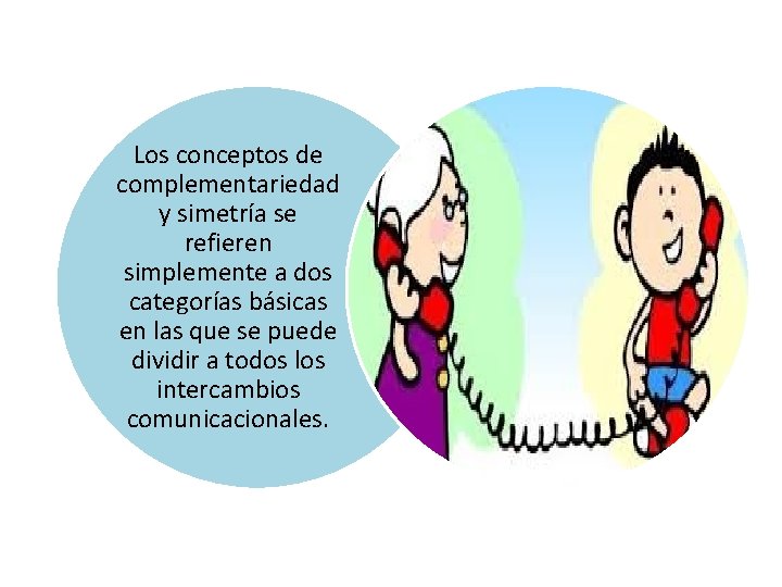 Los conceptos de complementariedad y simetría se refieren simplemente a dos categorías básicas en