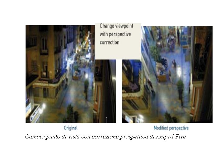 Cambio punto di vista con correzione prospettica di Amped Five 