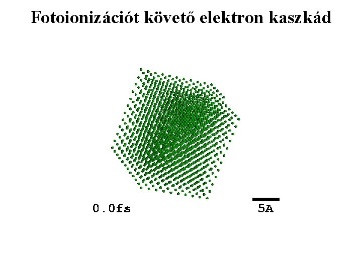 Fotoionizációt követő elektron kaszkád 