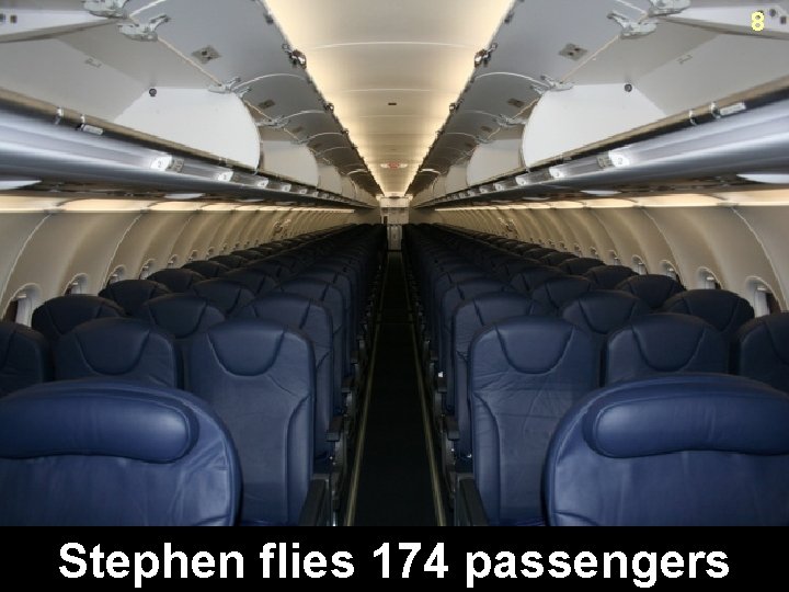 8 Stephen flies 174 passengers 