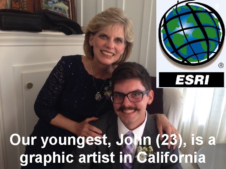 8 Our youngest, John (23), is a graphic artist in California 