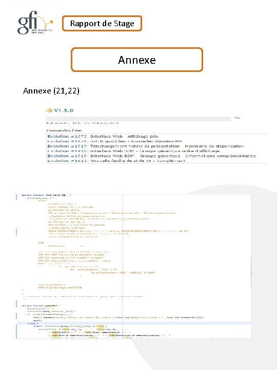 Rapport de Stage Annexe (21, 22) 